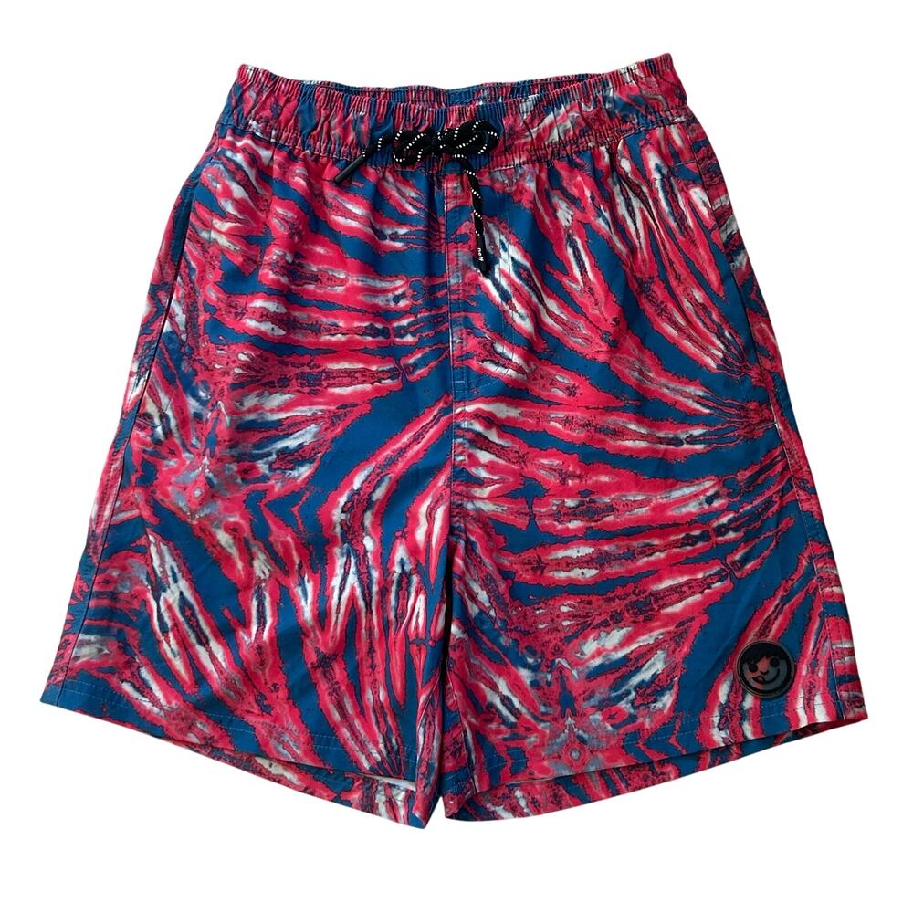 NEFF Men's Swim Trunk Shorts Patriotic Tie Dye Summer Beach July Small